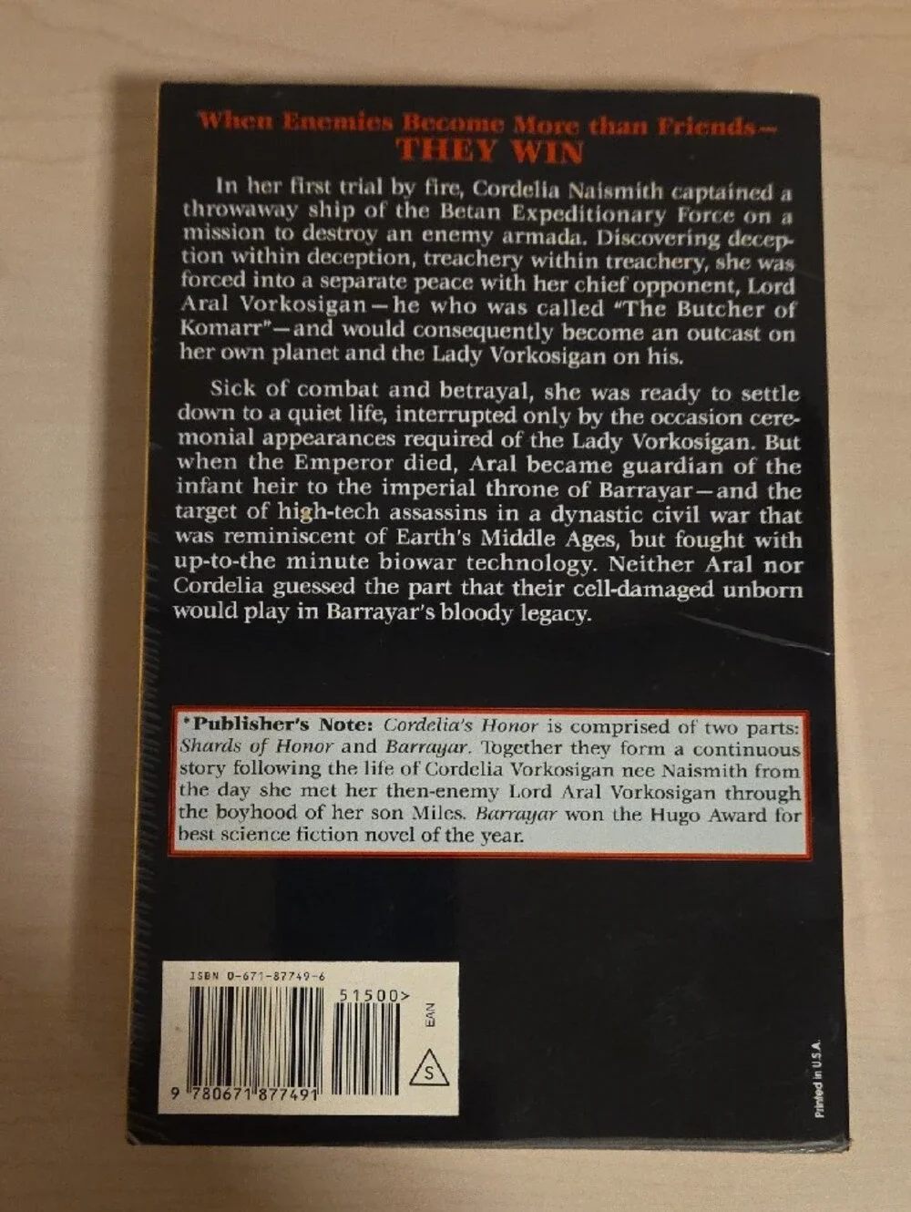 Cordelia's Honor by Lois McMaster Bujold